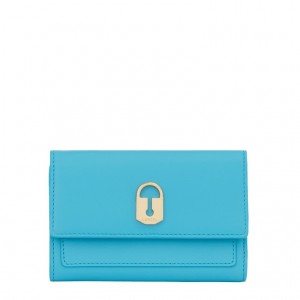 Lancel Idylle Rectangular Flap Compact Geldbörse Damen Blau | SKZ2870LA