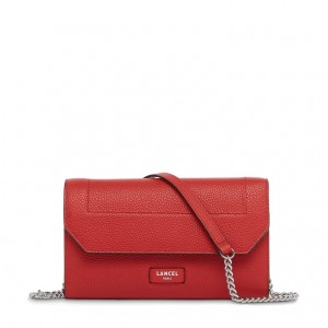 Lancel Ninon Chain Wallet Unterarmtasche-Taschen Damen Rot | UTM5471ZR