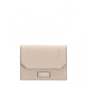 Lancel Ninon Compact Medium Flap Geldbörse Damen Weiß | GAJ7098EK