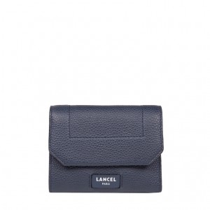 Lancel Ninon Compact Medium With Flap Geldbörse Damen Dunkelblau | UOM1647JO