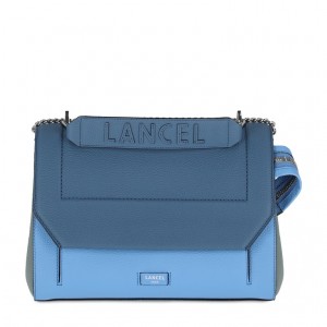 Lancel Ninon Flap Handtasche Damen Blau | XTC2989UD