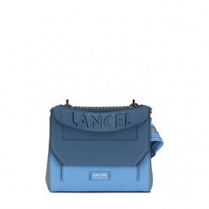 Lancel Ninon Flap Handtasche Damen Blau | VGM1530OH