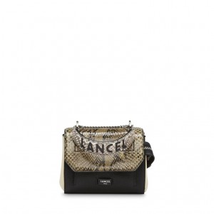 Lancel Ninon Flap Handtasche Damen Grün Schwarz Weiß | VAM7929WQ