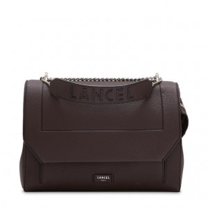 Lancel Ninon Flap Handtasche Damen Schokolade | IPD3548NI