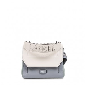 Lancel Ninon Flap Handtasche Damen Weiß Blau | QXT9058PN