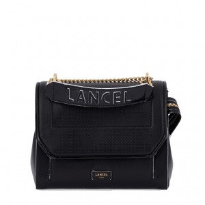 Lancel Ninon M Flap Schultertaschen Damen Schwarz | KFL5156ON