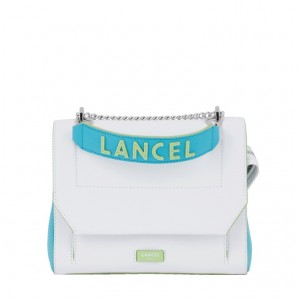 Lancel Ninon M Flap Schultertaschen Damen Weiß | GTJ6680VS