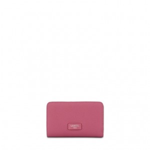 Lancel Ninon Rectangular Zip Compact Geldbörse Damen Rosa | MFP6479OM