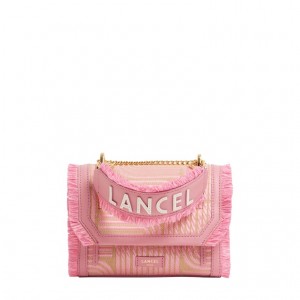 Lancel Ninon S Flap Schultertaschen Damen Rosa | PHR651NA