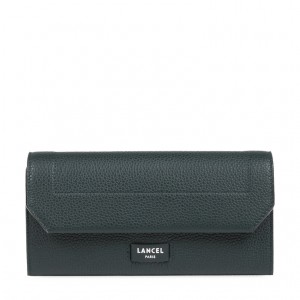 Lancel Ninon Slim With Flap Geldbörse Damen Dunkelgrün | RTF3713HG