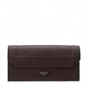 Lancel Ninon Slim With Flap Geldbörse Damen Schokolade | BGG2634KA