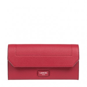 Lancel Ninon Slim With Flap Geldbörse Damen Rot | ONC449RQ