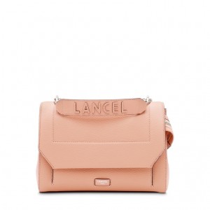 Lancel Ninon With Flap Schultertaschen Damen Rosa | JGV4219MW