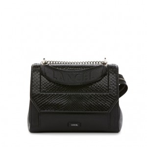 Lancel Ninon With Flap Schultertaschen Damen Schwarz | BUI1798YE