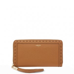 Lancel Premier Flirt Zipped Continental Geldbörse Damen Braun | WOX4427PR