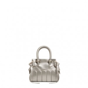 Lancel Rodeo Mini Zip Carryall Handtasche Damen Silber | BRG5035ML