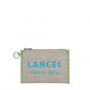 Lancel Summer Zip Beuteltasche Damen Grau Grün | WYG6960CI