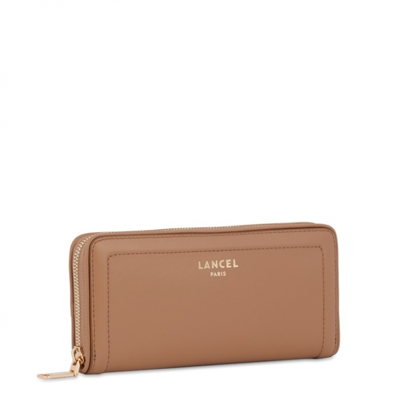 Lancel Cameleon Long Zip Geldbörse Damen Braun | ZDZ2775BT