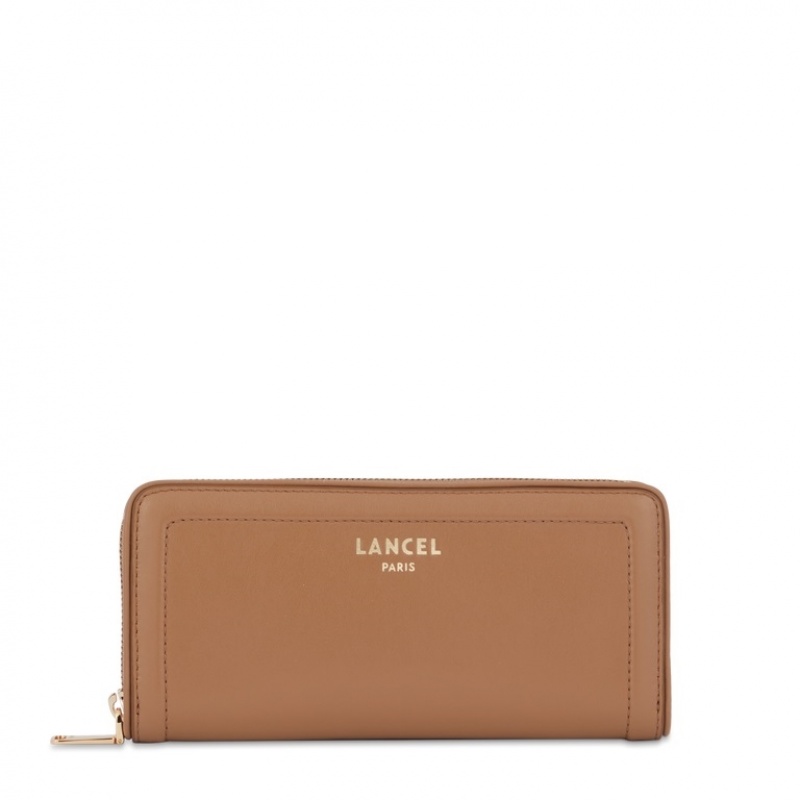 Lancel Cameleon Long Zip Geldbörse Damen Braun | ZDZ2775BT