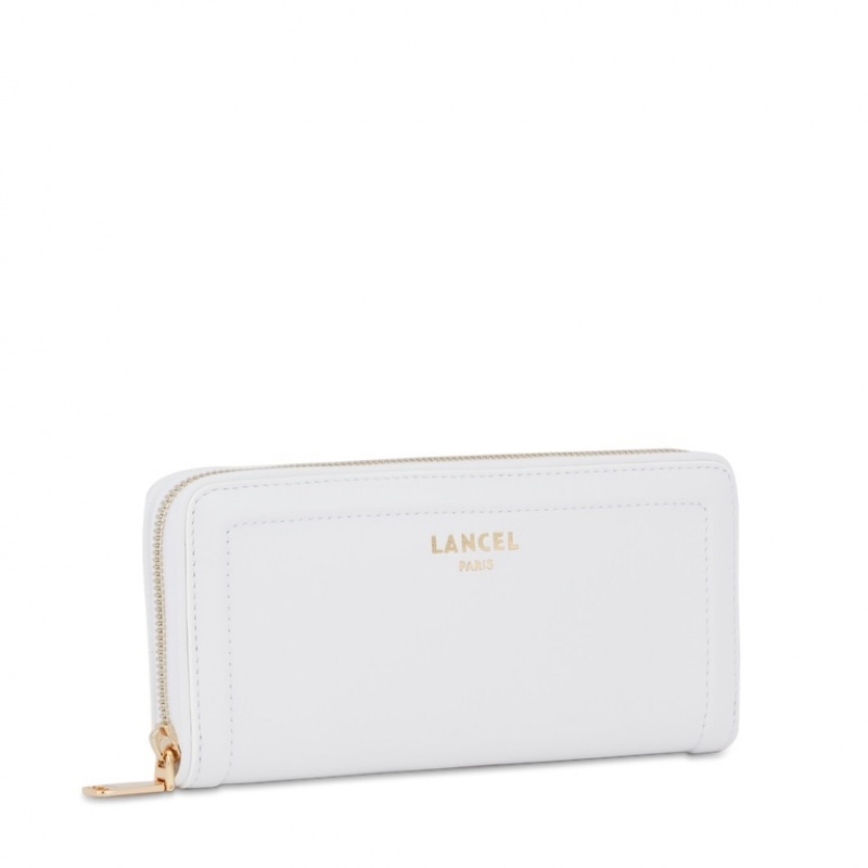 Lancel Cameleon Long Zip Geldbörse Damen Weiß | WIN1166KK