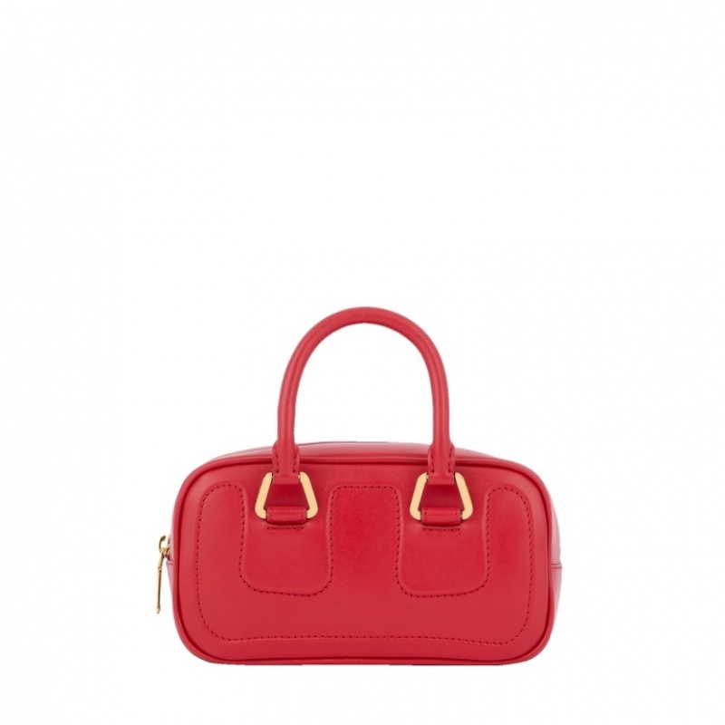 Lancel Cameleon Mini Zip Bowling Tragetaschen Damen Rot | YEF8514BZ