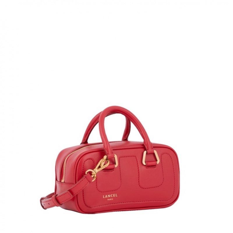 Lancel Cameleon Mini Zip Bowling Tragetaschen Damen Rot | YEF8514BZ