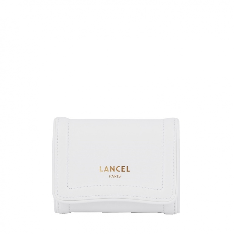 Lancel Cameleon Rectangular Flap Compact Geldbörse Damen Weiß | JVQ3769ZE