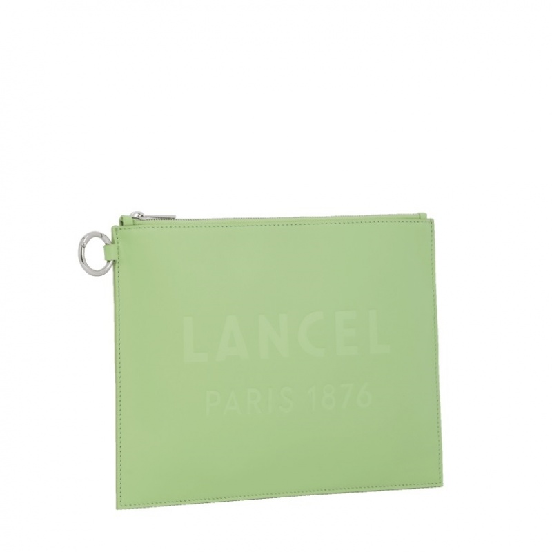 Lancel Essential L Zip Beuteltasche Damen Grün | YEM402MS