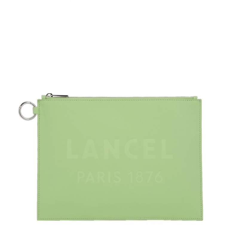 Lancel Essential L Zip Beuteltasche Damen Grün | YEM402MS