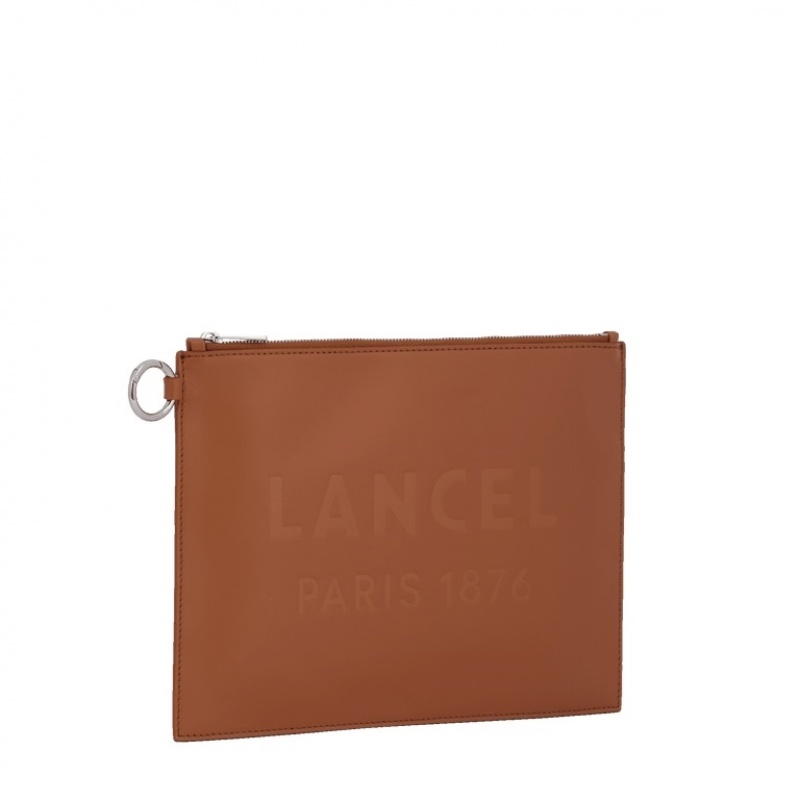 Lancel Essential L Zip Beuteltasche Damen Braun | YBQ6152IL