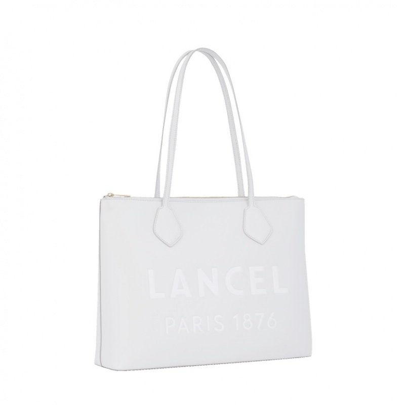 Lancel Essential Zip Tragetaschen Damen Weiß | FYT654PM