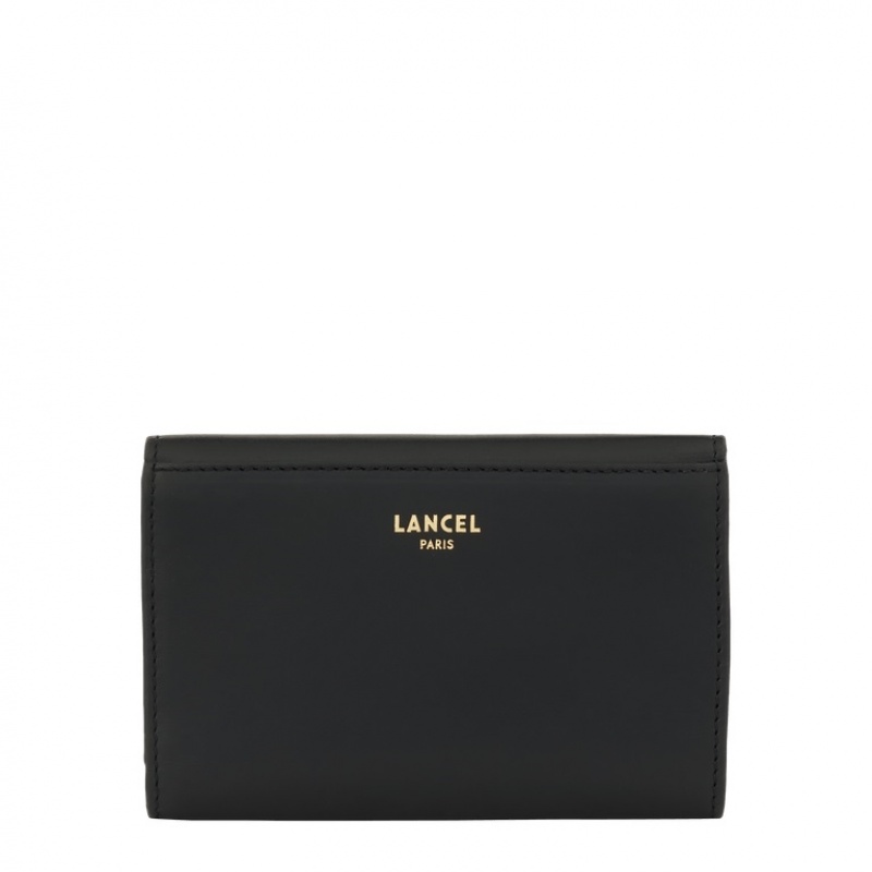 Lancel Idylle Rectangular Flap Compact Geldbörse Damen Schwarz | DOE5964VA