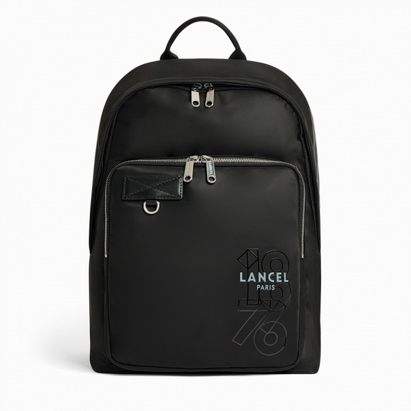 Lancel Leo 1 Compartment Rucksack Herren Schwarz | FDS579KR