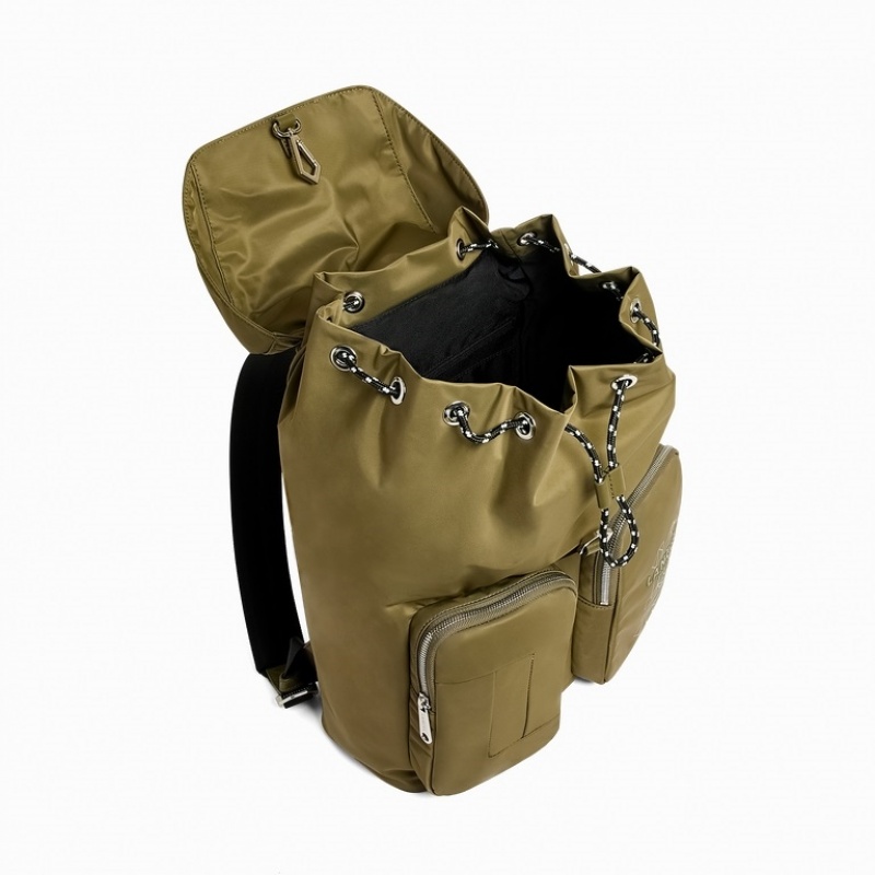 Lancel Leo Flap Rucksack Herren Dunkelkhaki | LSK5969TS