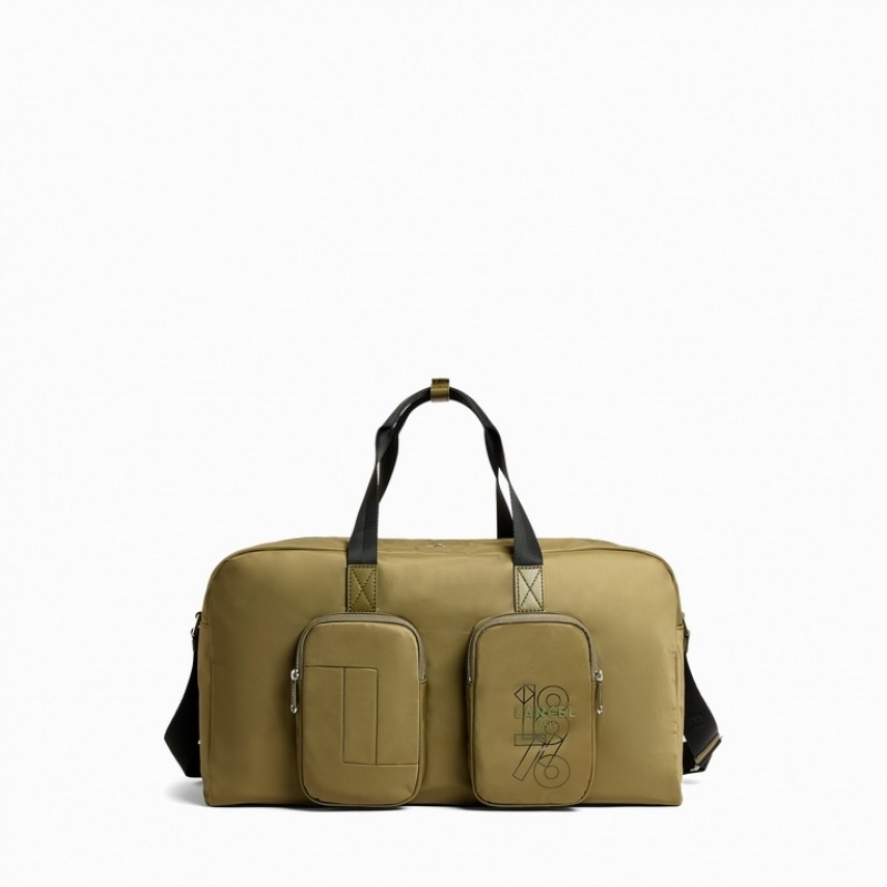 Lancel Leo Wochenendtasche Herren Dunkelkhaki | DOU4286ZC