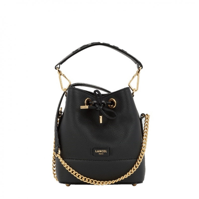 Lancel Ninon Bucket Tasche Damen Schwarz Gold | KIV2165ZQ