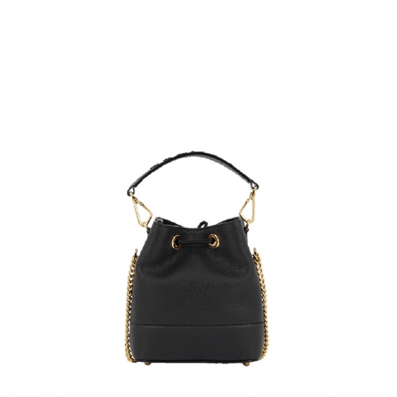 Lancel Ninon Bucket Tasche Damen Schwarz Gold | ZCP9165QI