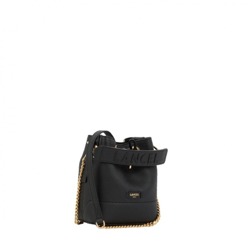 Lancel Ninon Bucket Tasche Damen Schwarz Gold | ZCP9165QI