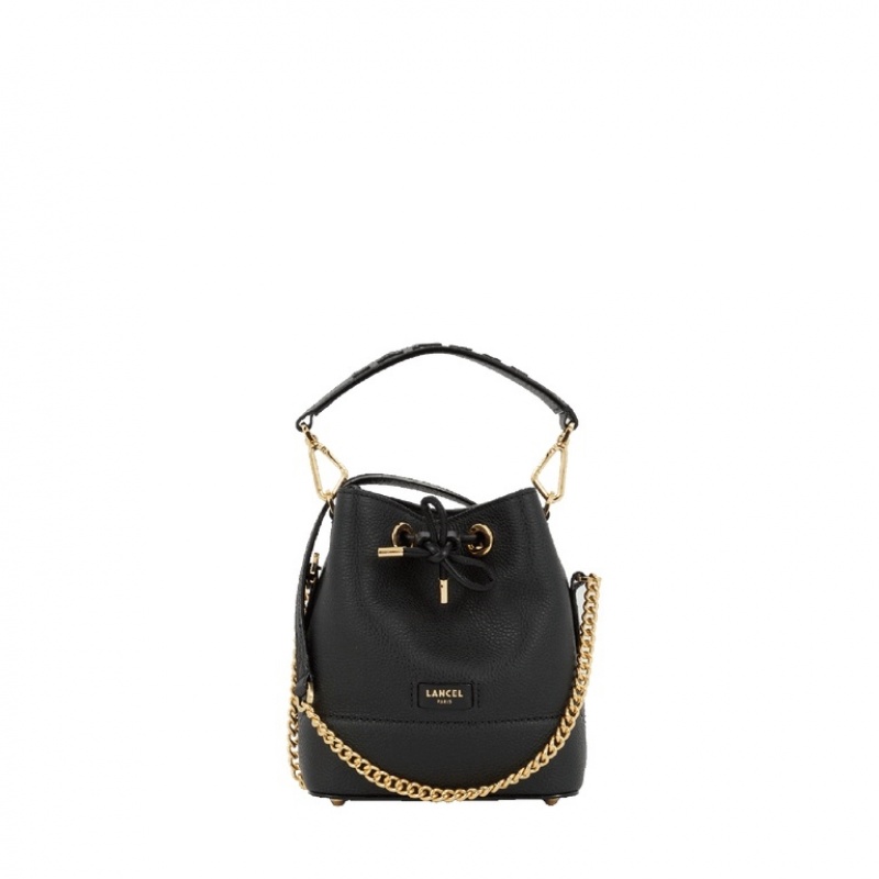 Lancel Ninon Bucket Tasche Damen Schwarz Gold | ZCP9165QI