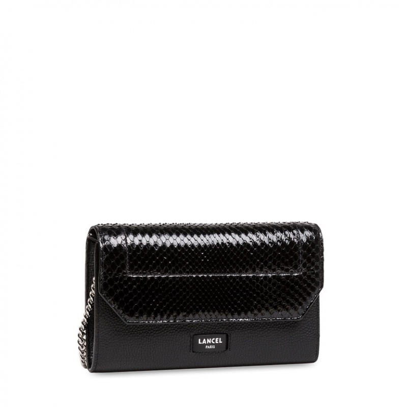 Lancel Ninon Chain Wallet Unterarmtasche-Taschen Damen Schwarz | UMW3358TI