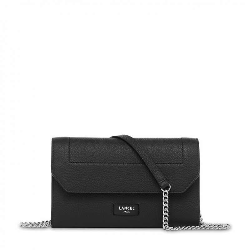 Lancel Ninon Chain Wallet Unterarmtasche-Taschen Damen Schwarz | NJB372ZC