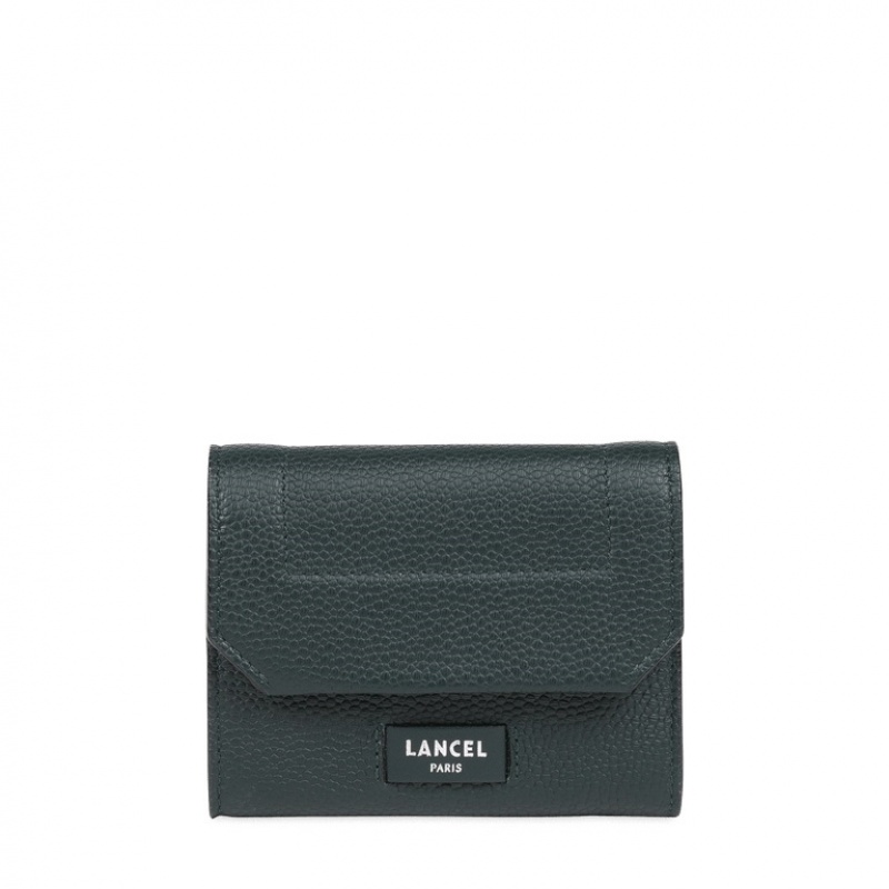 Lancel Ninon Compact Medium Flap Geldbörse Damen Dunkelgrün | LMZ9223VJ