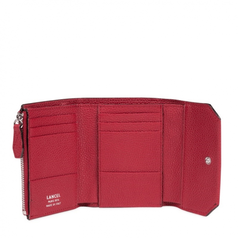 Lancel Ninon Compact Medium Flap Geldbörse Damen Rot | USD3692VM