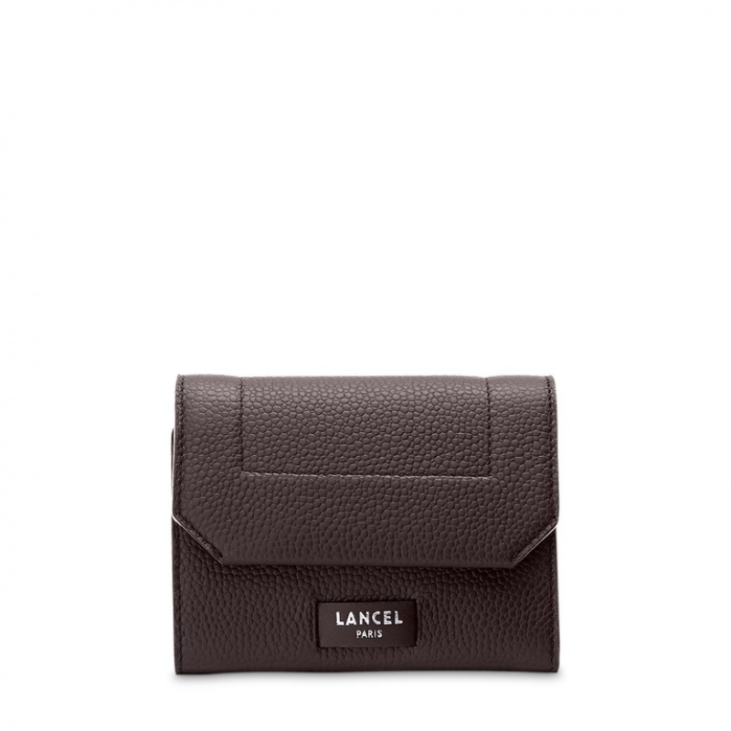 Lancel Ninon Compact Medium Flap Geldbörse Damen Schokolade | XFM6741DQ