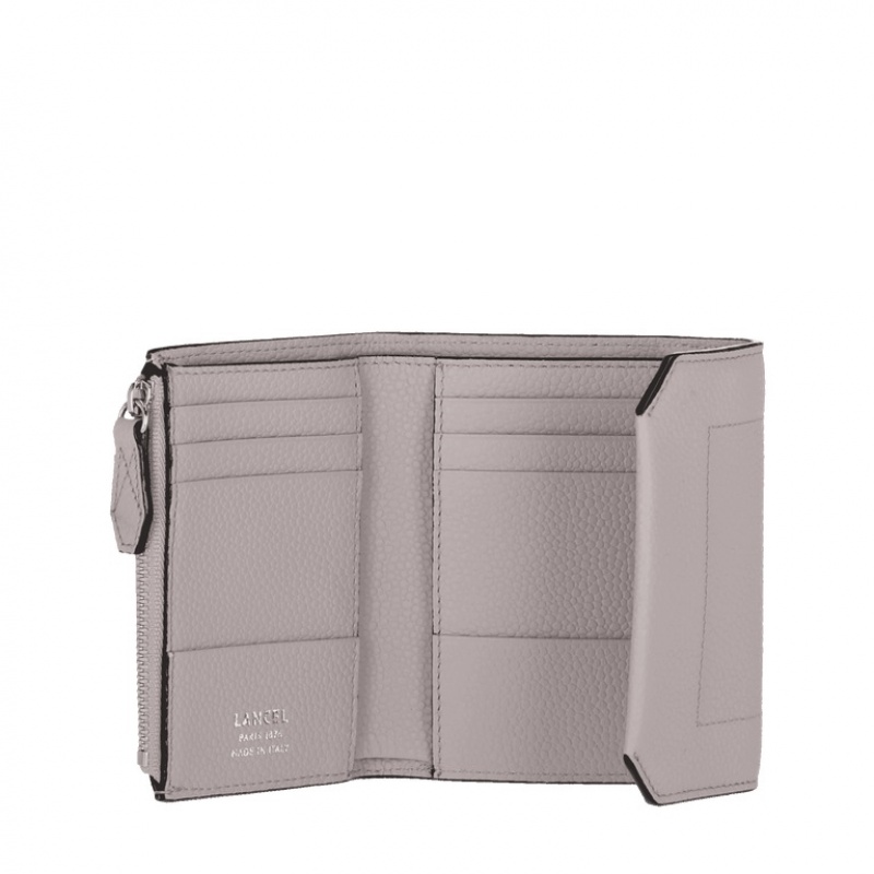 Lancel Ninon Compact Medium Flap Geldbörse Damen Grau | FDG3746KE