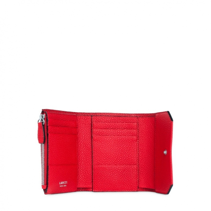 Lancel Ninon Compact Medium Rabat Geldbörse Damen Rot | DZV3521AH