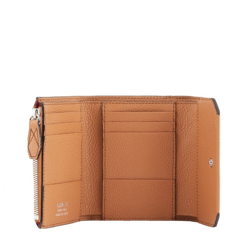 Lancel Ninon Compact Medium With Flap Geldbörse Damen Braun | YET6475QQ