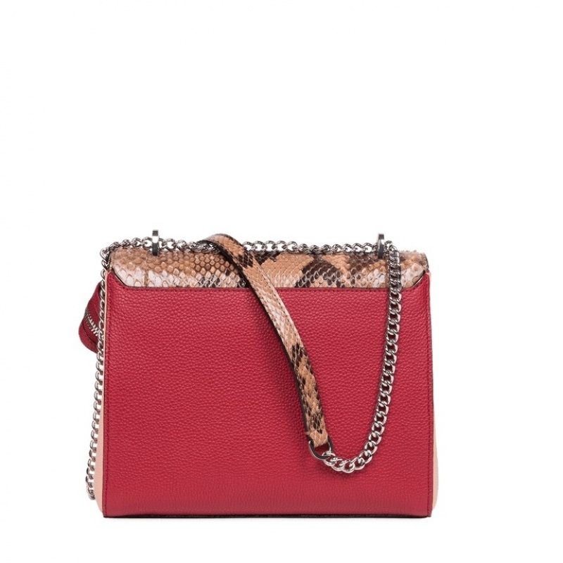 Lancel Ninon Flap Handtasche Damen Braun Rot | CDS4987JN