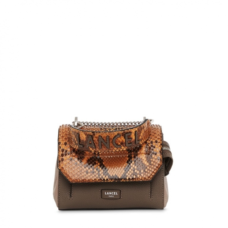 Lancel Ninon Flap Handtasche Damen Orange Grau | XKS9930KB