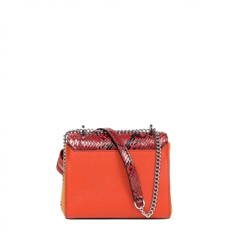 Lancel Ninon Flap Handtasche Damen Orange Rot | BXH7323ER